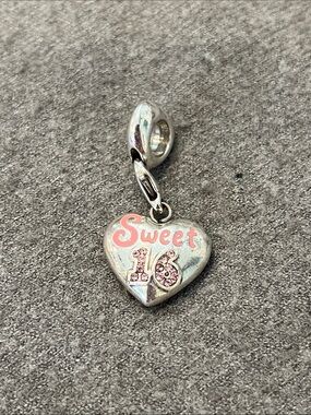 Brighton Sweet 16 Charm On Sliding Heart Bead